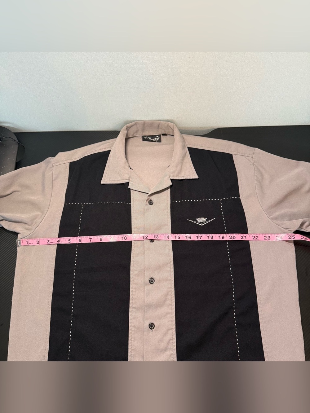 Vintage Steady Cadillac Bowling Rockabilly Button Front Shirt Size Men's Large - Picture 6 of 9